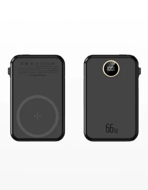 10 000 mAh powerbankas su integruotais kabeliais