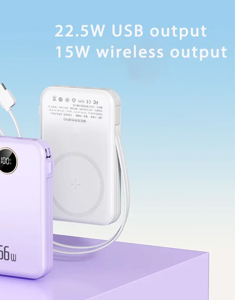 10 000 mAh powerbankas su integruotais kabeliais 5 10000mah power bank Ireland 8